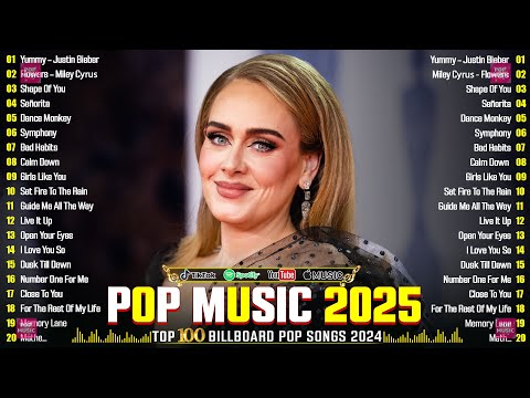 Adele, SIA,Charlie Puth, Justin Bieber, Ed Sheeran, Dua Lipa - Billboard Top 50 This Week