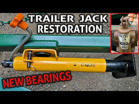 Trailer Jack Restoration DIY - Fix It Up - Don't Throw it out! New Bearings For This Old Bulldog!