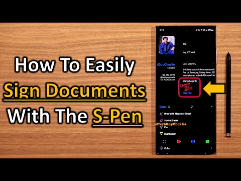 How To Sign Word and PDF Documents With The S-Pen On Samsung S22/S23 Ultra