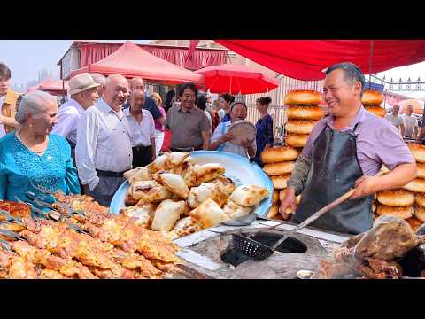 One Hour Walking Through a Traditional Morning Market in Xinjiang, China