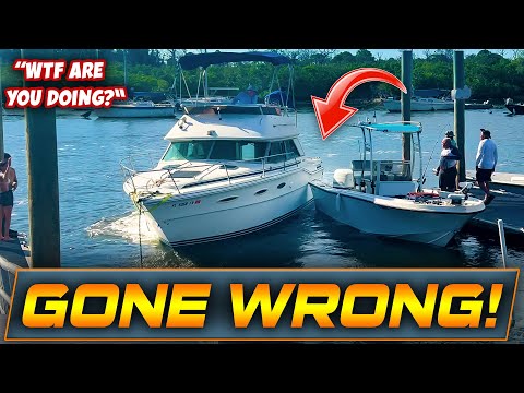 DISASTER ON THE DOCKS! ANCLOTE BOAT RAMP FAIL! | HAULOVER BOATS | WAVY BOATS
