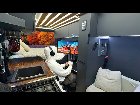 VANLIFE GAMING | Cozy Fall Day Camping In Maine