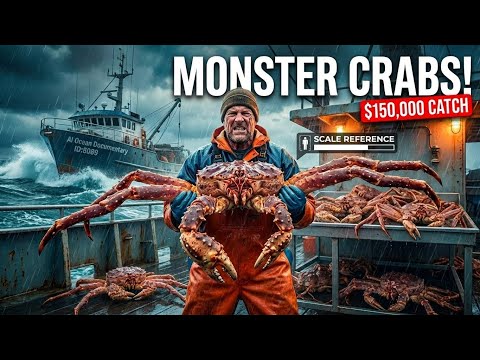 CATCHING 30KG MONSTER KING CRABS in Extreme Bering Sea Storm!,  AI Ocean Documentary