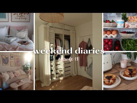 #13 weekend diaries | wardrobe organisation, groceries, food ideas, sunny mini apartment tour