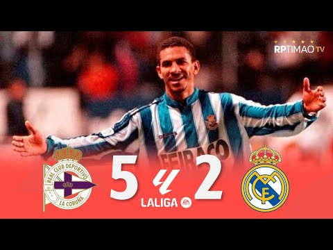 Deportivo La Coruña 5 x 2 Real Madrid (Djalminha's Show) ● La Liga 99/00 Goals & Highlights ᴴᴰ