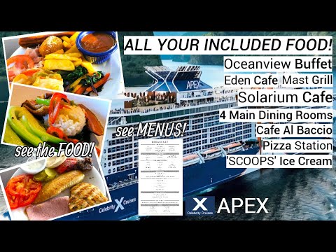 Celebrity Apex 2025 - ALL the food they include