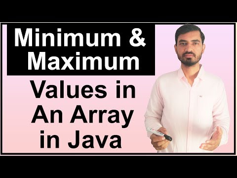 Find Maximum and Minimum values in an Array in Java (Hindi)