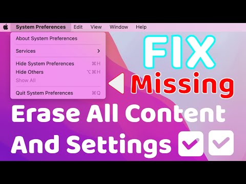 Macos monterey erase all content and settings missing/not showing SOLVED - Factory Reset Done