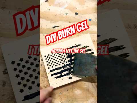Burning a Flag Into wood using Burn Gel!!! #woodworking