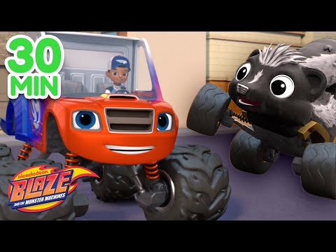 Blaze + AJ Find Stinky Skunks! | 30 Minute Compilation | Blaze and the Monster Machines