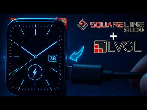 ESP32-S3 AMOLED Smartwatch UI | Digital + Analog Clock using SquareLine Studio & LVGL Arduino IDE