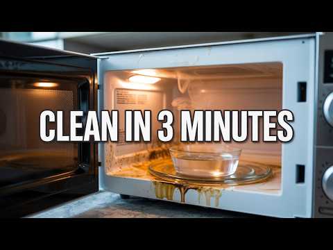 Microwave Cleans itself in 3 minutes! Simple Cleaning Trick Without Scrubbing
