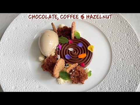 Michelin Star Chocolate, Coffee and Hazelnut Dessert - Fine Dining Pastry Recipe