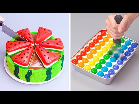 Oddly Satisfying Cake Video 2025 | Best Rainbow, Chocolate, Jelly, Fruit Cake Recipes @LiliYummy-f2s