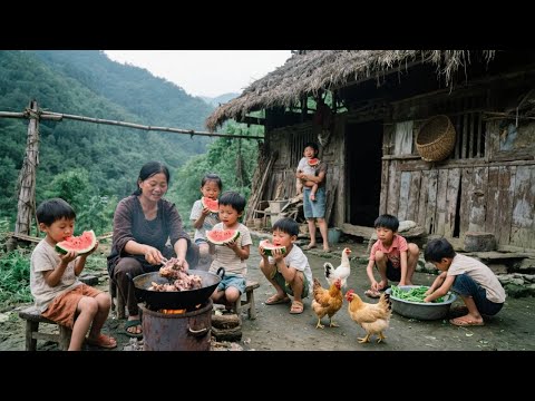 Today in the mountains where seven people are living in seclusion as a family  their mother bought
