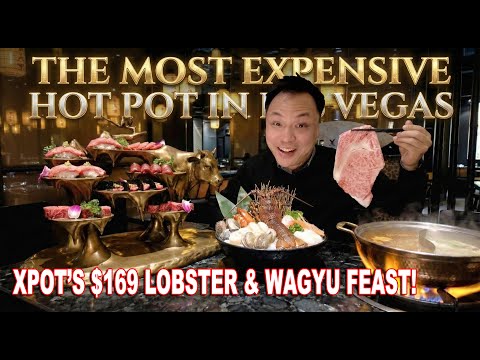 Las Vegas' Most Expensive Hot Pot! Unlimited Live Seafood & A5 Wagyu.  The X Pot Las Vegas.