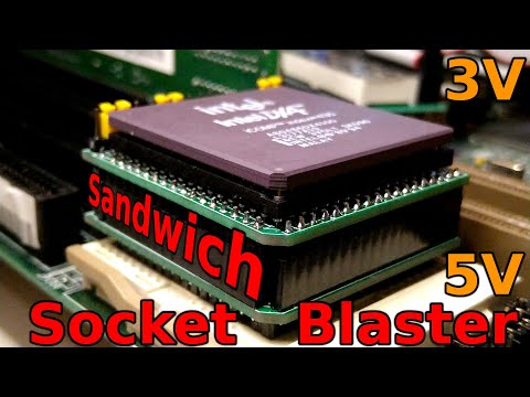 486 Sandwich Socket Blaster: Redesigned Interposer for 3V CPUs on 5V motherboards