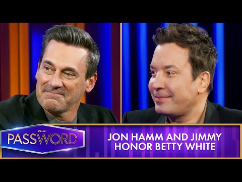 Jon Hamm and Jimmy Fallon Honor Betty White in Password's Premiere Episode