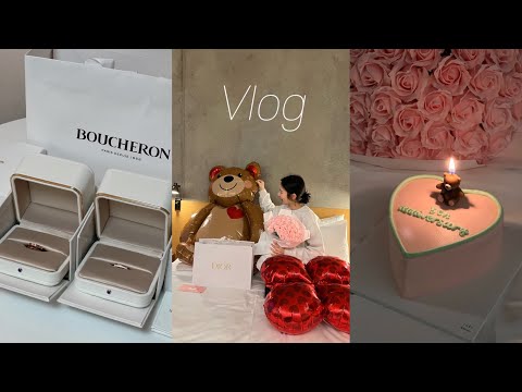 [VLOG] 결혼 준비 브이로그..! 🤵🏻‍♂️👰🏻‍♀️ / 5주년 프로포즈🖤 / 웨딩홀 투어 / 플래너 계약 / 상견례 / 부쉐론 웨딩밴드💍 / 일상 한 스푼🥄