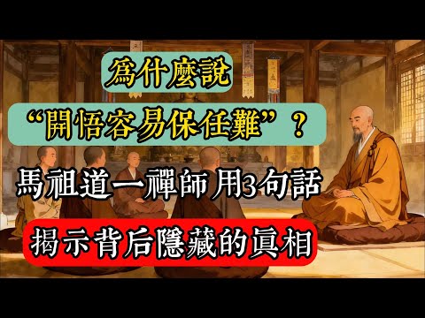 為什麼說“開悟容易，保任難”？馬祖道一禪師用3句話，揭示背後隱藏的真相！#佛教 #佛家 #佛法 #佛學知識 #佛學智慧 #修心修行 #佛教文化 #禪悟人生 #傳統文化