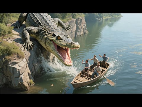 【最新災難電影】變異巨鱷竟飛崖襲擊人類小船!瞬間被吞噬!【巨鱷Mega Crocodile】丨驚悚 冒險 災難 #奇妙影视馆