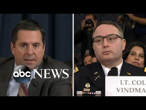 Vindman corrects Nunes: ‘Ranking member, it’s Lieutenant Colonel Vindman, please’ | ABC News