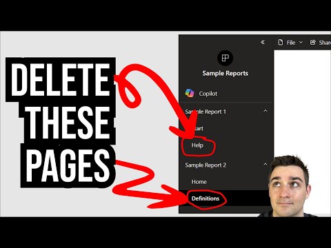 NEVER put "Help" OR "Definition" Pages in Power BI Reports