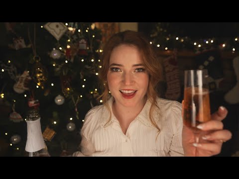 ASMR Christmas Eve Party (ear to ear gossip, distant music & chatter)