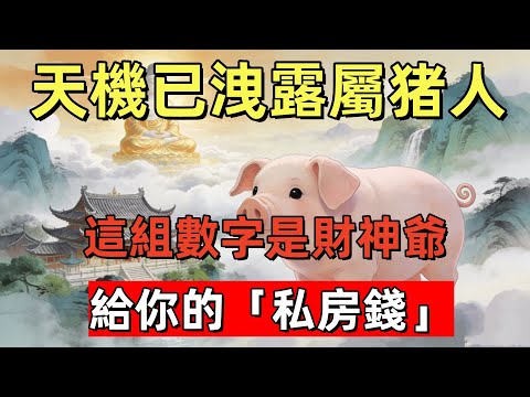 天機已洩露！屬猪人：這組數字是財神爺給你的「私房錢」！明天去買張彩票，別聲張！#生肖星象#屬相運勢#生肖#家運#手寫#生肖運勢的那些事#先知#風水變化#提升運勢