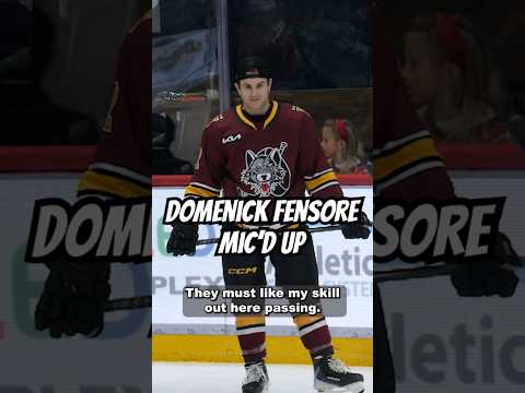 Domenick Fensore mic’d up at the @OfficialAHL All-Star Skills Competition