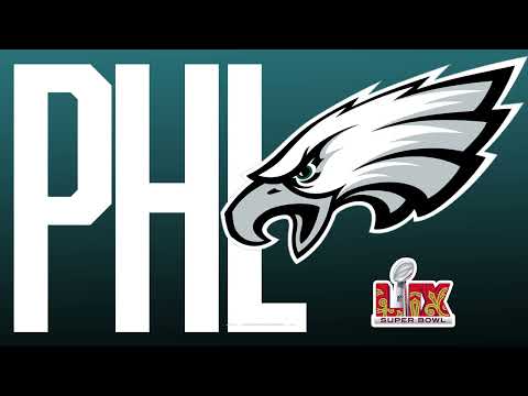 Philadelphia Eagles ( 2025 NFC CHAMPIONS)  1 HR LOGO LOOP, WALLPAPER, BACKGROUND NO SOUND.