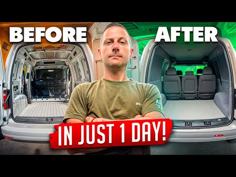 VW Caddy Interior Fit Out in Just 1 Day! (Start to Finish)
