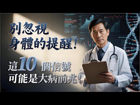 別忽視身體的提醒！這10個信號，可能是大病前兆！#老年健康 #健康科普 #健康管理