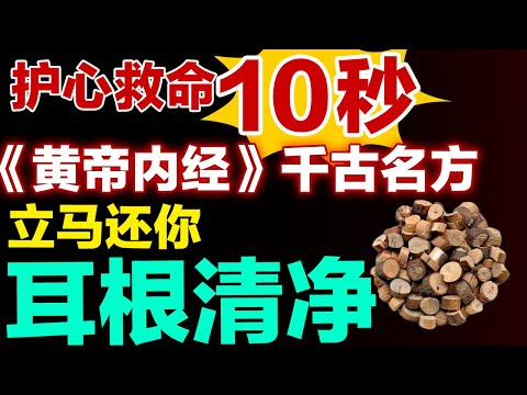 教授带你解读《黄帝内经》，三味中药巧搭配，10秒治好耳鸣耳聋，立马还你耳根清净【健康大诊室】