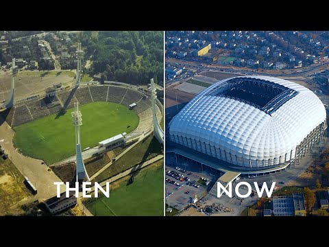 Ekstraklasa Stadiums Then & Now
