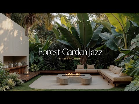 Smooth Forest Garden Jazz Music For Happy Moods | Relaxing Jazz Music With Nature Therapy For Study