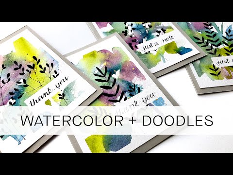 how to make 4 cards at once with silhouette doodles **for beginners