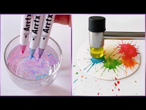 12 watercolor painting Ideas for Beginners || Easy Creative Art Hacks When You’re Bored || painting