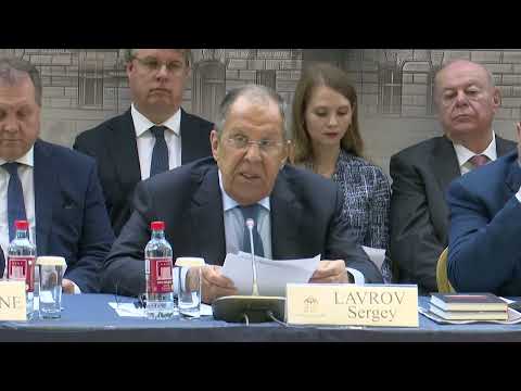 Sergey Lavrov at a roundtable discussion on the topic "The Ukrainian Crisis: Compliance with the ...