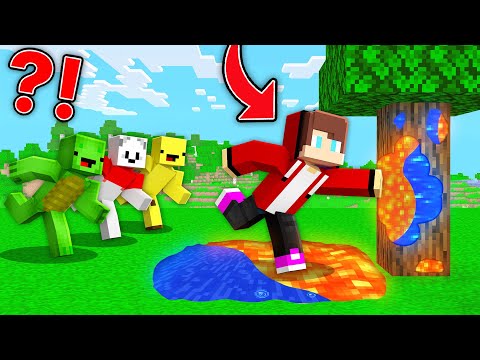 MAIZEN Speedrunner Have LAVA/WATER TOUCH vs Hunters : JJ vs Mikey Battle in Minecraft!