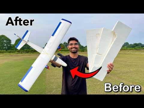 Make A Rc Plane With Coreless Motor | DIY Rc Mini Twin Timber | #rcplane #diy #how