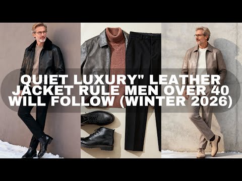 Quiet Luxury" Leather Jacket Rule Men Over 40 Will Follow (Winter 2026)