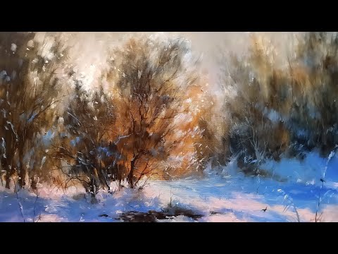 How to paint a Winter landscape | Step By Step in Just 1 Hour