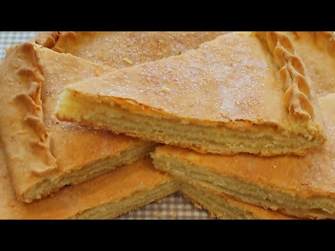 Татарский лимонный трехслойный пирог на песочном тесте. Очень вкусно.