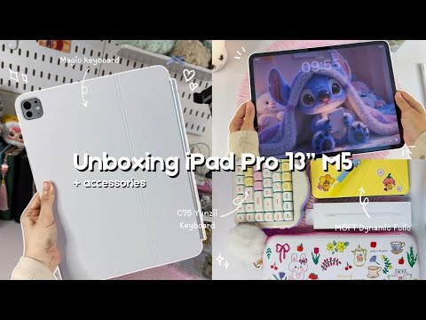 New iPad Pro M5 2025 Space Black ✨Unboxing + Accessories + MOFT +Yunzii C75 & Customization