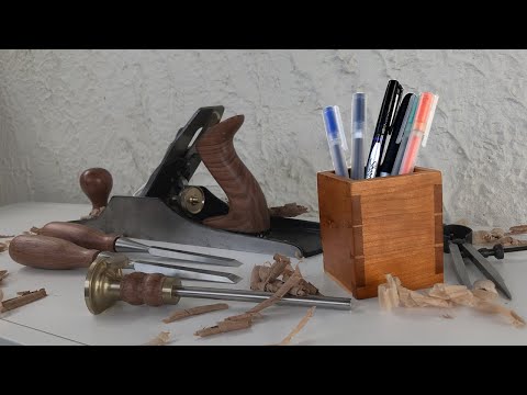 Hand Tools Only: Dovetail Pencil Holder