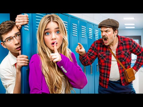 Hiding at SCHOOL from My Girlfriend's EVIL Father!