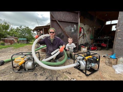 Купил новую мотопомпу! Полив огорода под высоким давлением!