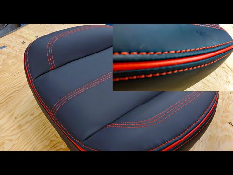 Como Tapizar Asiento con Costuras Decorativas y un Rojo Accent Tips