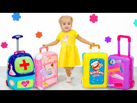 Alice and her aunt pack a suitcase and go on a trip.